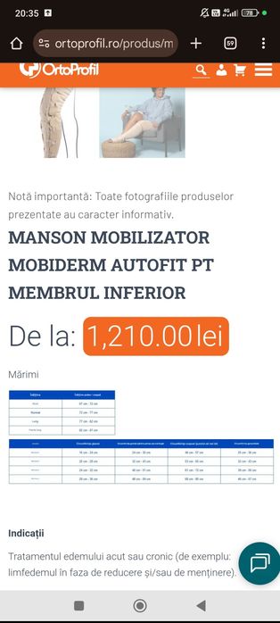 Vând Manson mobilizator pt edeme
