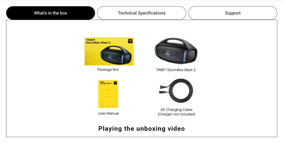 Tribit Stormbox Blast 2 Bluetooth 200 W party безжична тонколона