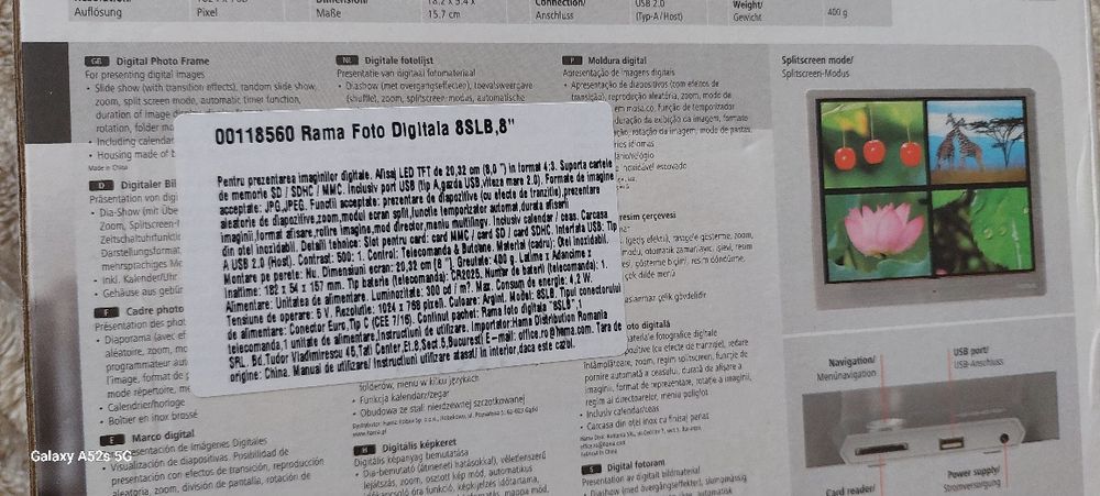 Vând rama digitala nouă la cutie