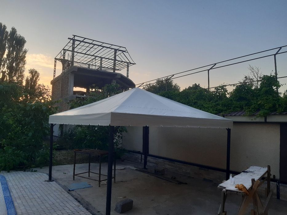 Баннер тент банер установка бассейн закрыть солнце защита сетка юта