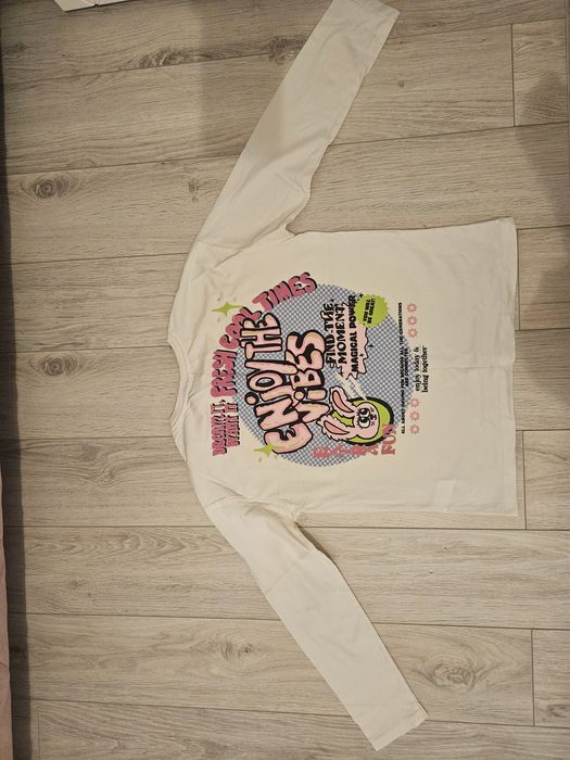 Bluze albe Zara cu maneca lunga, 164cm, 5 bucati