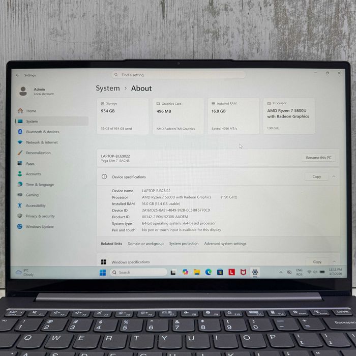 Lenovo Yoga Slim 7 Ryzen 7 5800U 13