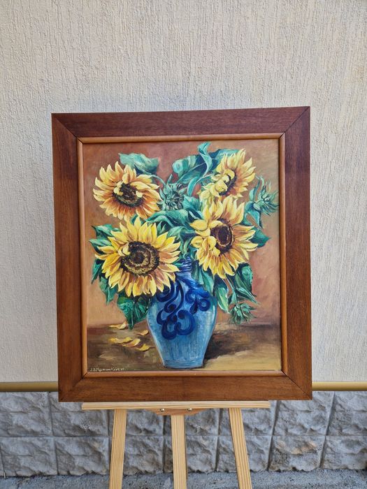 Натюрморт картина майсторска масло платно автор