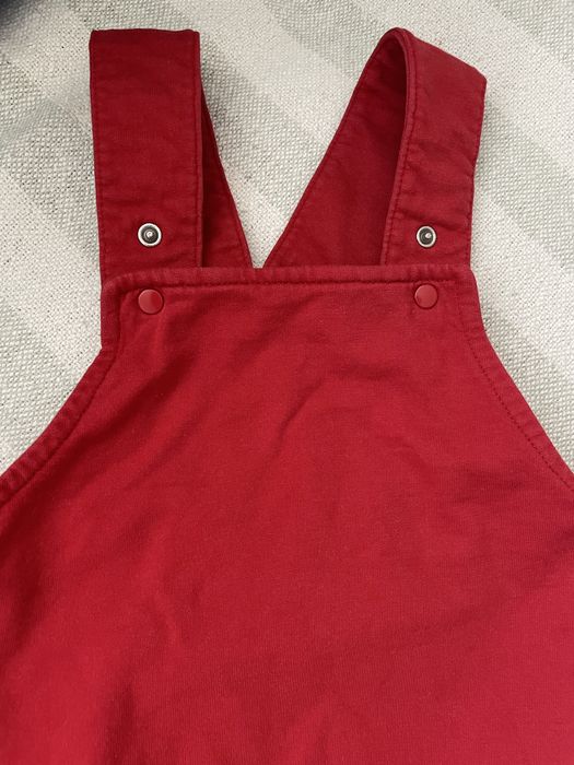 Rochita H&M si salopeta rosie, marime 98