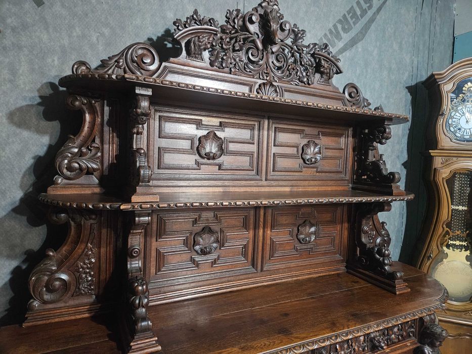 Credent antic din lemn masiv Napoleon lll