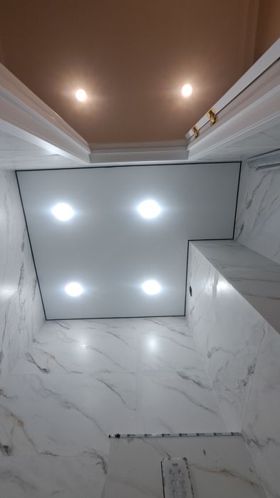 Кермелі төбелер натяжные потолки