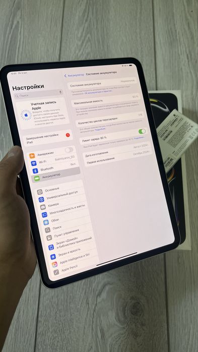 ipad pro m4 11  93% аккмулятор