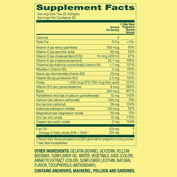 Spring Valley Prenatal Mini 120 капсулы