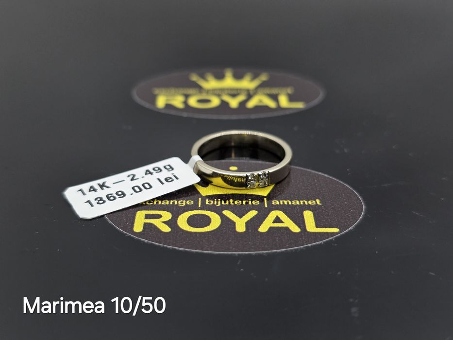 Bijuteria Royal: Inel aur 14k/ 4 Diamante /2.49 gr