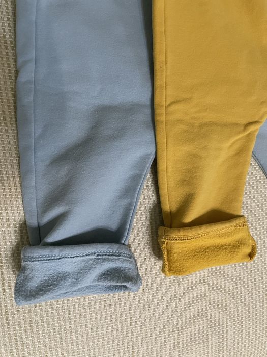 Брюки из плотного хлопка с начесом на 9-12мес., 76р.