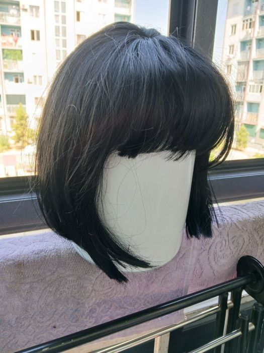 парик каре женский черный, каре парик кора аёлларники