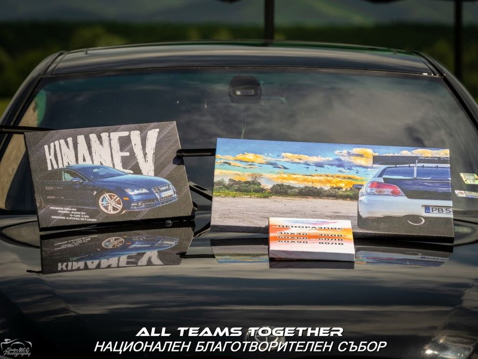 Печат на канава с рамка от естествено дърво