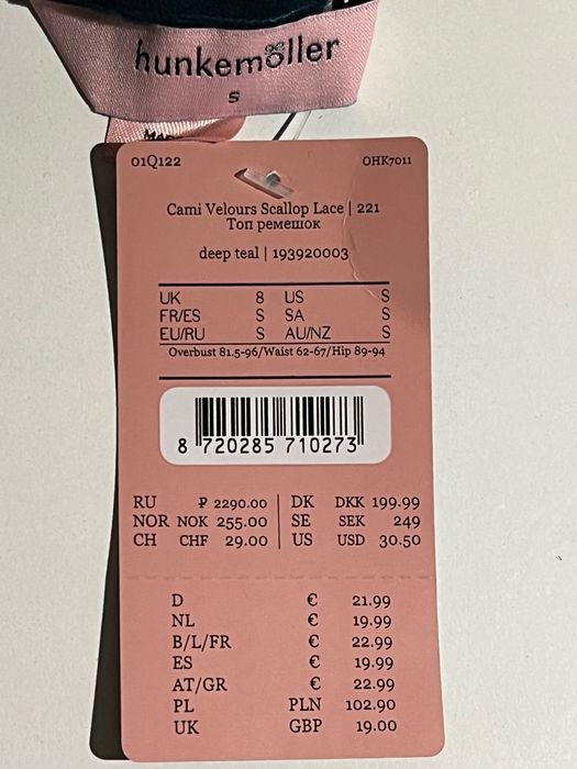 NOU! Maiou catifea Hunkemöller, cu eticheta.