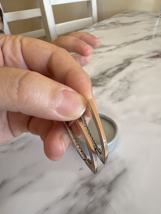 Серебряные серьги с золотым покрытием