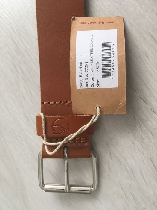Vind curea Fjallraven Singi 4cm piele Coniac 85cm.Unisex