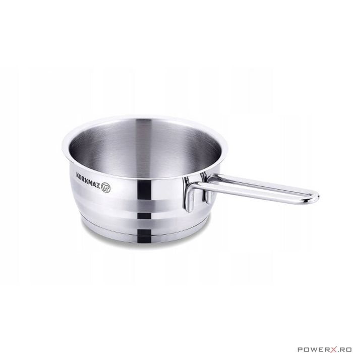 Cratita din inox,14X7cm, 1litru, compatibila cu plita cu inductie,