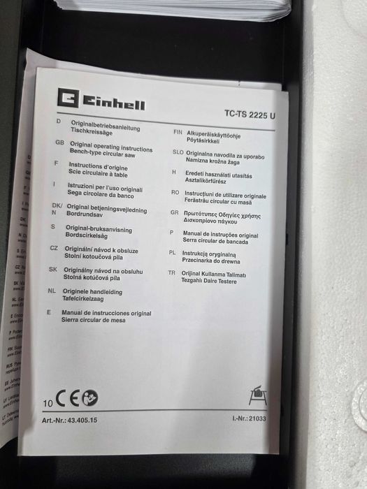 Einhell TC-TS 2025/2 U - Fierastrau circular de masa, 1800 W, 250x30 mm, picioare sustinere cadru