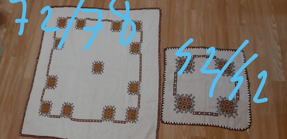 Fete masa si ștergare cusute manual