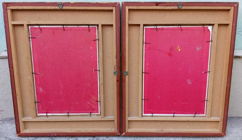 Tablouri vechi pereche - flori - semnate A Ciupe