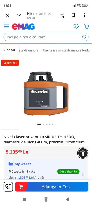 Nivela laser rotativa NEDO SIRIUS 1H