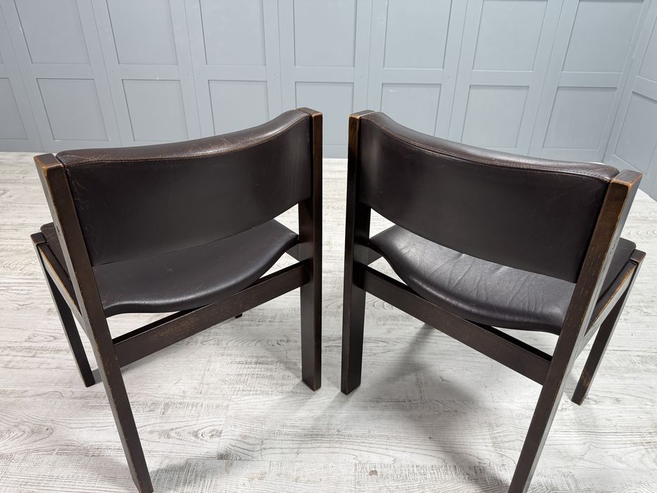 Винтидж трапезни столове - кожа Д1097