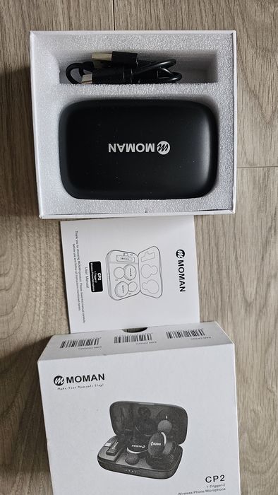 Microfon Lavalier Wireless Moman CP2(C) pentru Înregistrare  cu Smartphone .