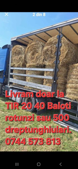 Baloti lucerna sau fan Livram la TIR min 40 rotunzi sau 500 dreptunghiulari Transport inclus RO UE Nu livram la bucata