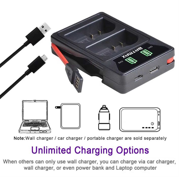 Двойно зарядно за батерии EN-EL15c за Nikon Z5 , Z6 , Z6II , Z7II , Z8