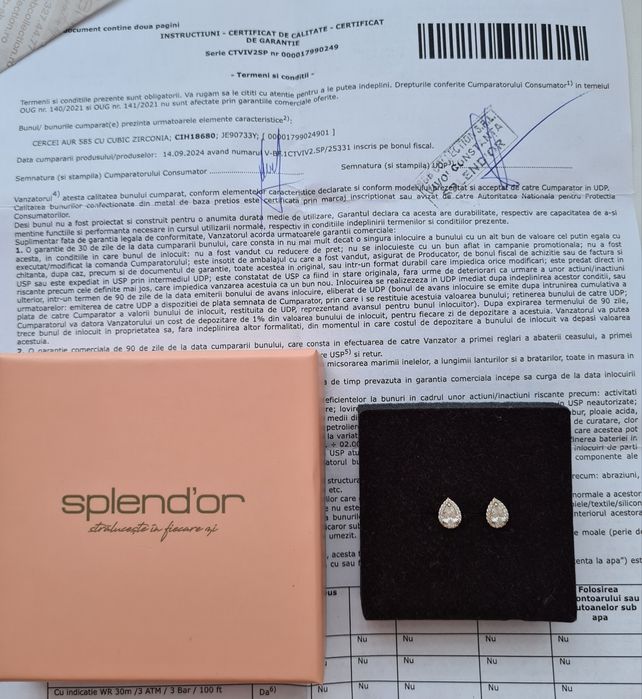 Cercei aur galben 14k