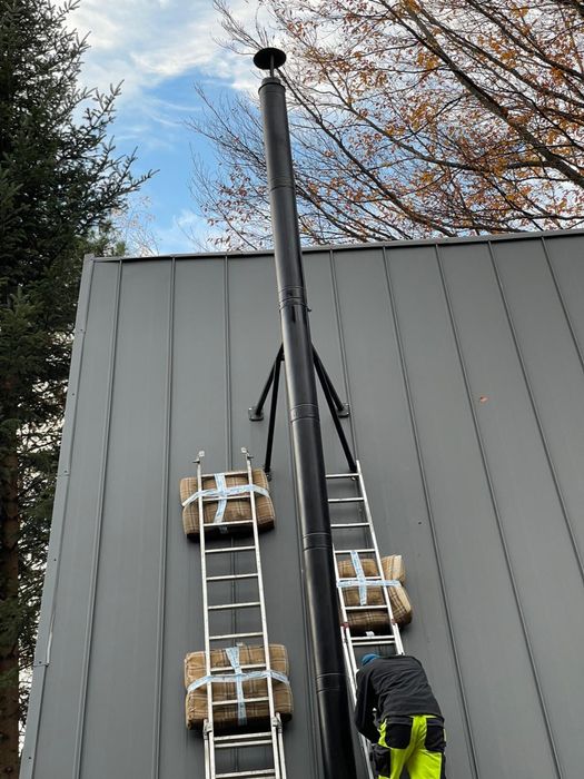 Hota tubulatura Horn  la cabane tip a frame cos de fum centrala