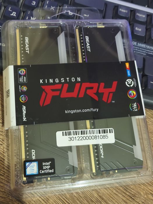 Оперативки Kingston FURY Beast Black RGB 16x16 32Gb