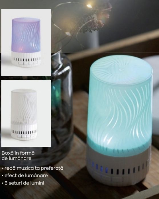 Boxă Bluetooth cu Lumini de Ambiantă și Efect de Lumânare Avon
