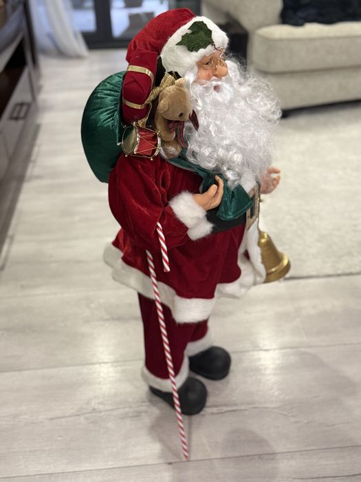 Moș Crăciun decorativ 90 cm – NOU, cu etichetă, Carrefour