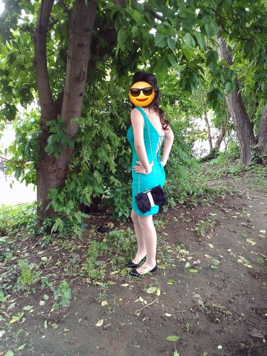 Тюркоазена / зелена официална къса рокля XS от модна къща Mon Amour