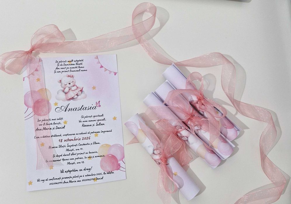 Invitații personalizate pentru nuntă și botez