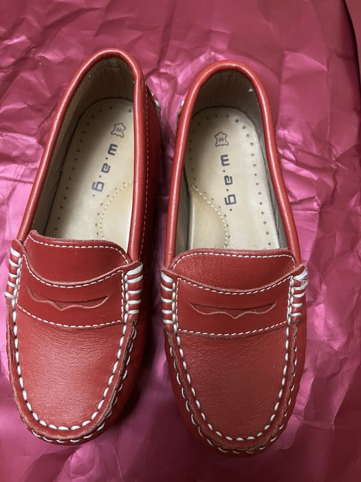 Кожаные лоферы унисекс 30