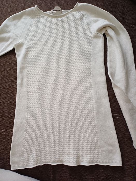 Pulovăr alb subțire super calitate Stefanel