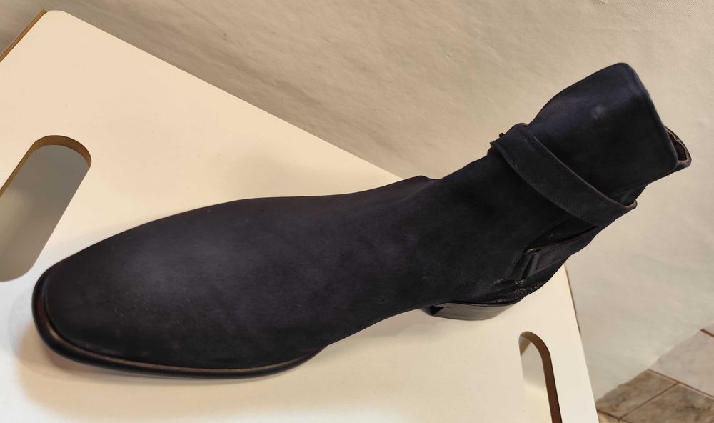 Ghete jodhpur 44 de lux Lagerfeld lucrate manual piele naturala navy
