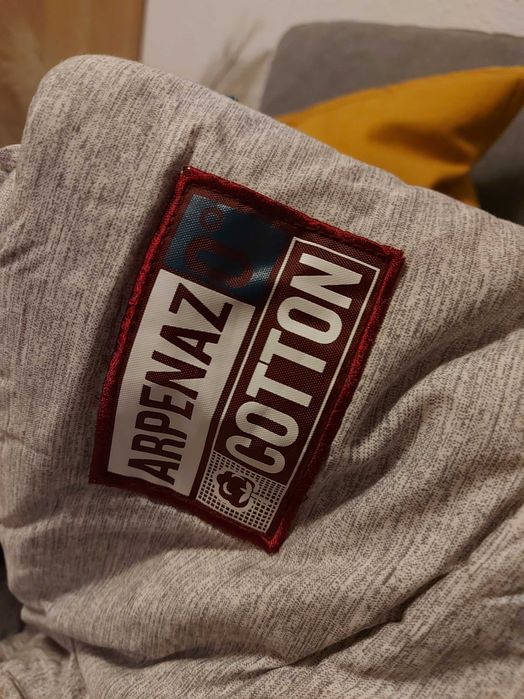 Sac de dormit din bumbac Camping ARPENAZ 0°C Gri-Visiniu