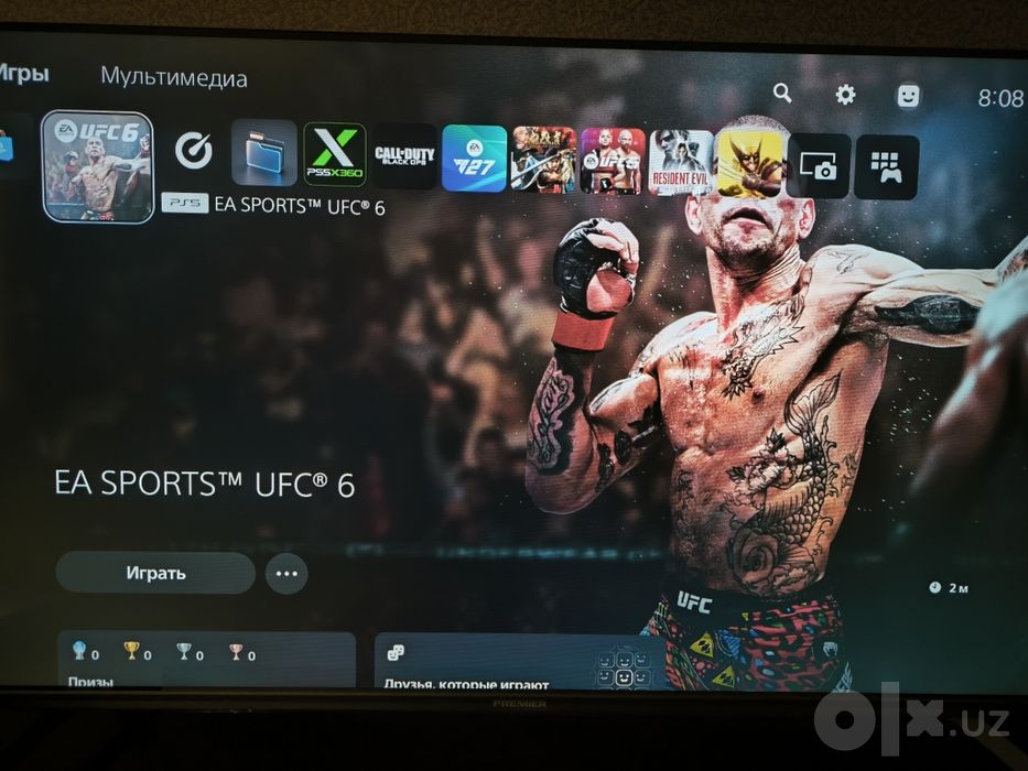 PS5 slim 1 tb дискаводли ичида уйинлари билан