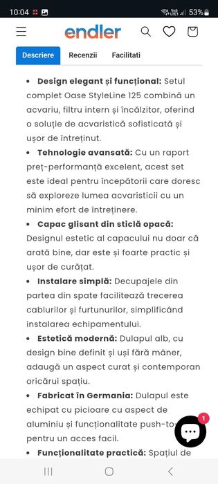 Acvariu complet Oase StyleLine 125