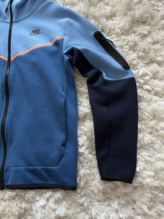 Nike Tech Fleece Blue Navy Orange S (nou/factura)