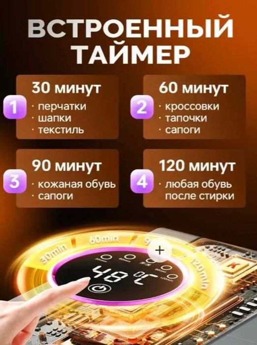 Сушилка для обуви ультрафиолетовая электрическая с таймером