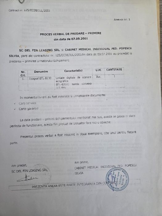 Vând ecograf BTL-1830