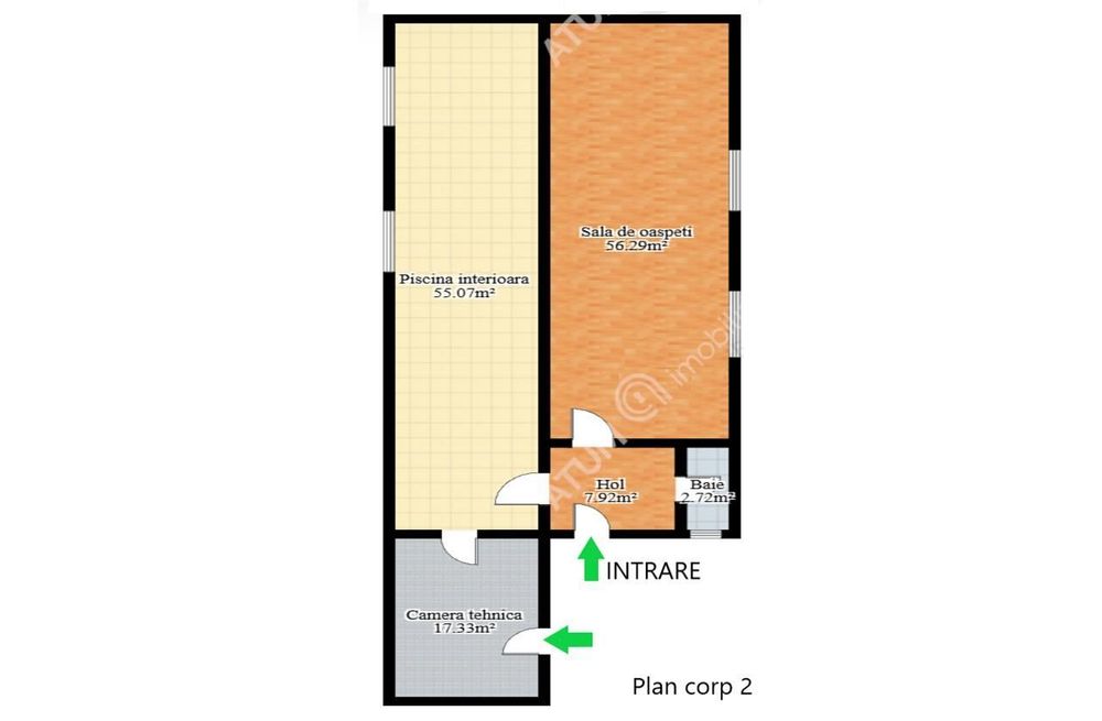 Casa individuala 5 camere piscina interioara teren 500 mp Turnisor