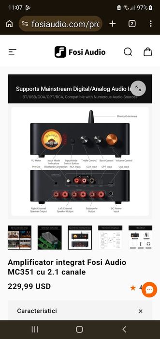 Fosi audio MC 351 - 2.1 amplificator