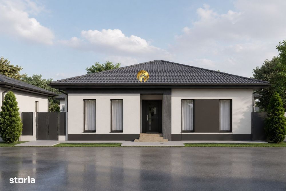 Casa moderna pe parter | 4 camere | Incalzire in pardoseala | La c