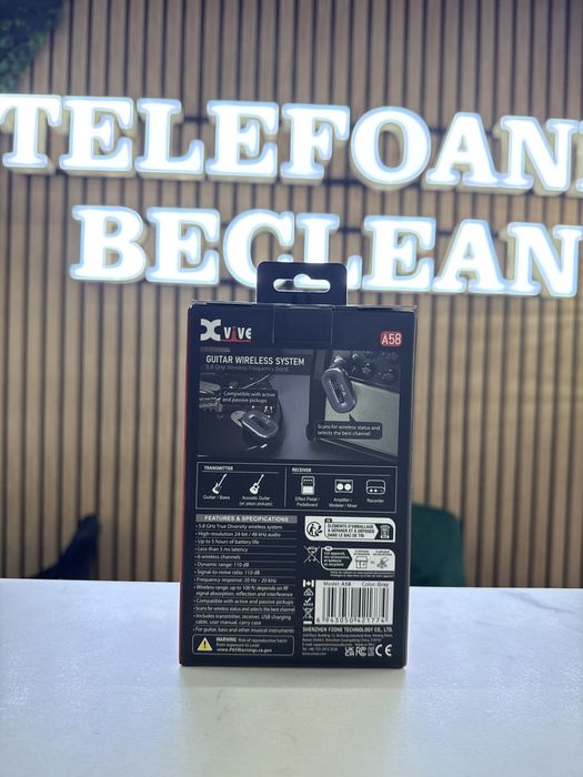 XVive A58 Guitar Wireless System 5.8 GHz Wireless frequncy Band Gray