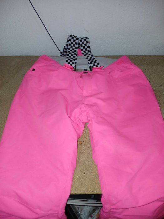 Pantaloni ski dama HOTIAN, marimea XS, impermeabili, captusiti, roz