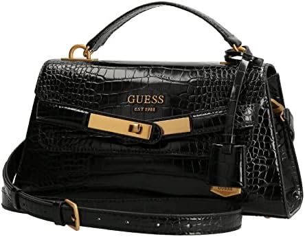 Guess Enisa Top Handle Flap в чёрном цвете